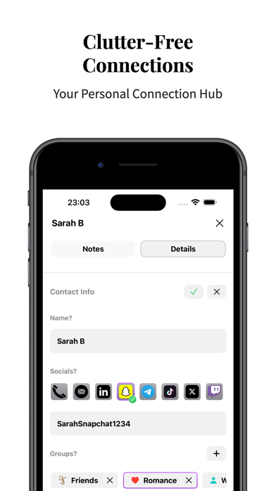 PeopleNotes: Track Connections screenshot 2