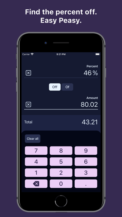 Percent Calculator: Off Of screenshot 2