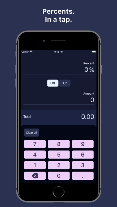 Percent Calculator: Off Of screenshot 1