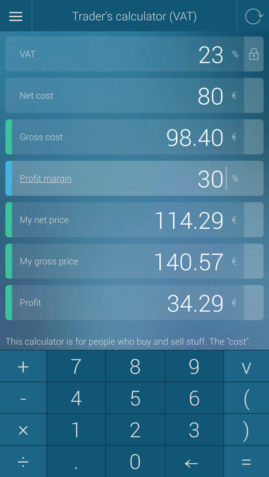 Percentage Calculator - percent, discount, tip screenshot 1