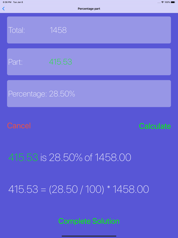 Percentage Solver screenshot 4