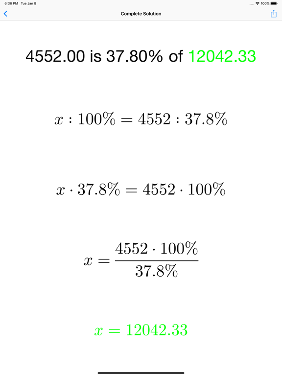 Percentage Solver screenshot 1