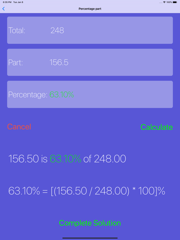 Percentage Solver screenshot 8