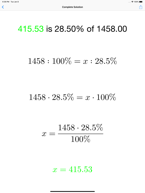 Percentage Solver screenshot 3