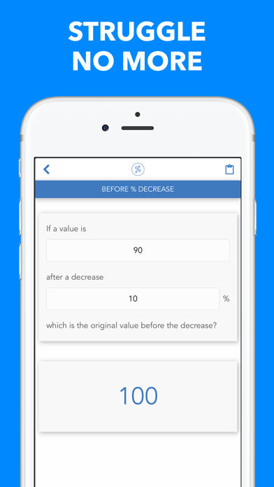 Percentages Calculator screenshot 1