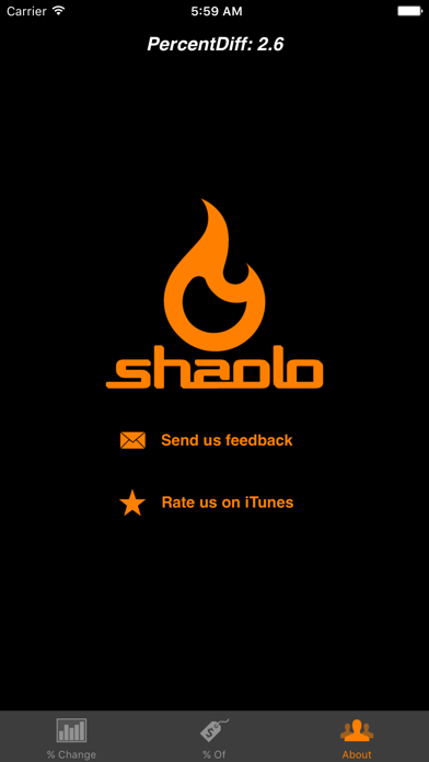 PercentDiff - the Shaolo Percent and Percentage Calculator screenshot 1