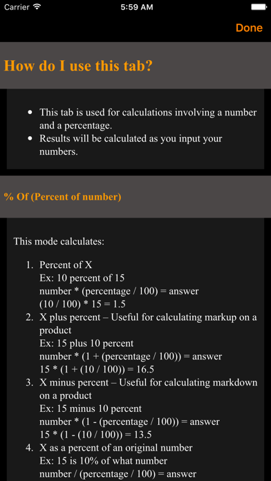 PercentDiff - the Shaolo Percent and Percentage Calculator screenshot 2
