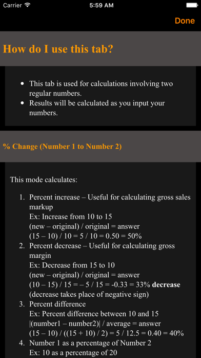 PercentDiff - the Shaolo Percent and Percentage Calculator screenshot 4