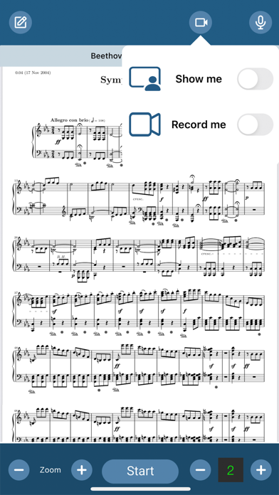 Perform™ Scrolling Sheet Music screenshot 1