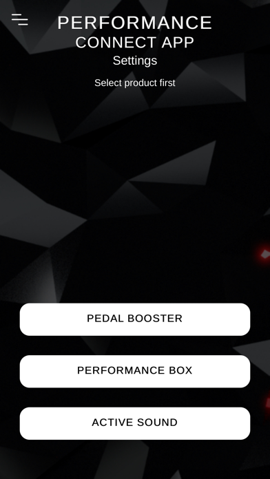PERFORMANCE CONNECT APP screenshot 1