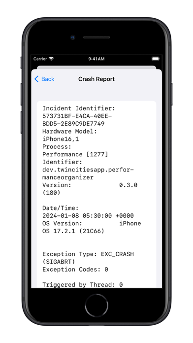 Performance Organizer screenshot 2
