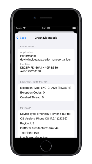 Performance Organizer screenshot 3