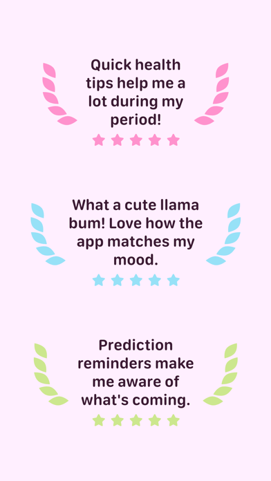 Period tracker for teens Llama screenshot 1
