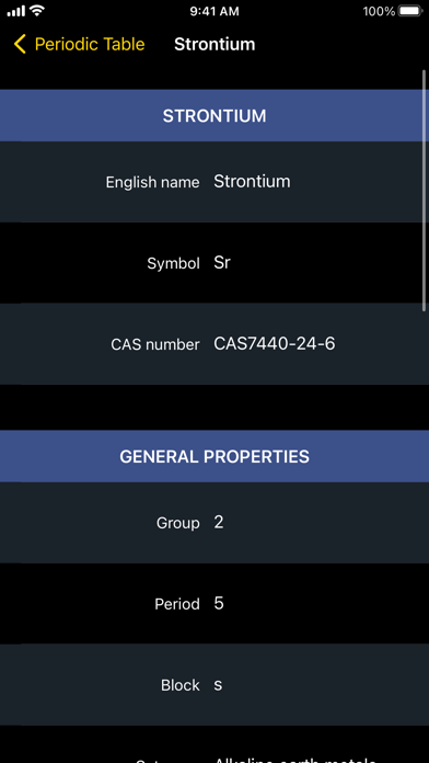 Periodic Table of Elements+ screenshot 1