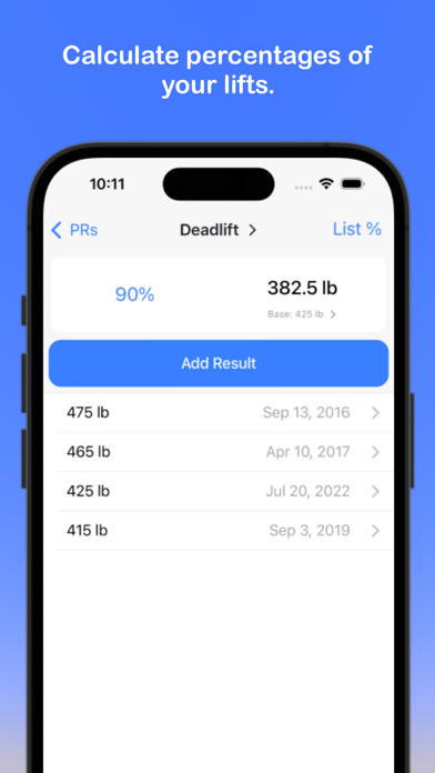 Personal Records - PRs screenshot 1