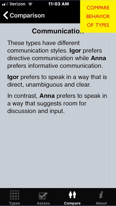 Personality Types screenshot 1
