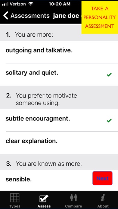 Personality Types screenshot 8