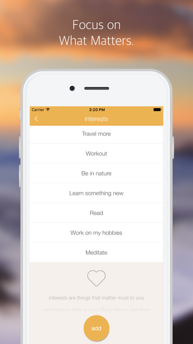 Perspective, a mindful journal screenshot 2