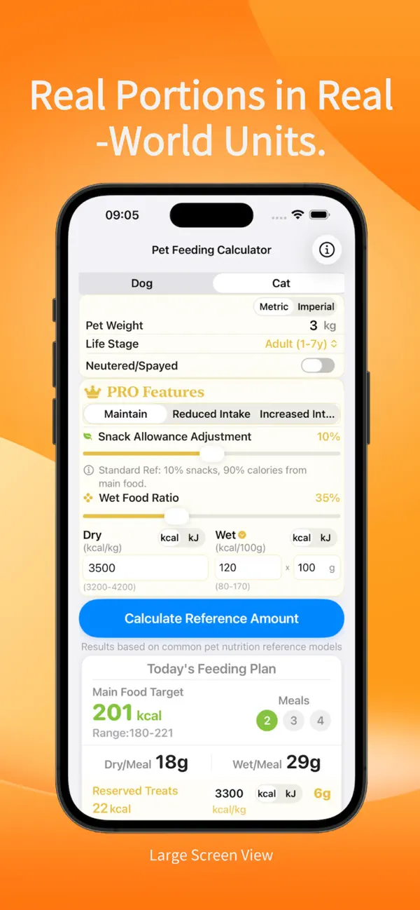 Pet Feeding Calculator screenshot 1