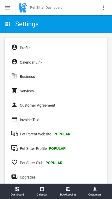 Pet Sitter Dashboard screenshot 1
