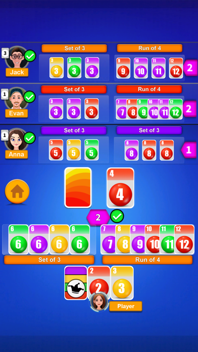 Phase rummy Classic card party screenshot 1