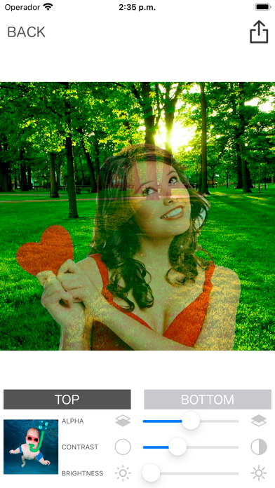 Photo blend - mixer pictures screenshot 1