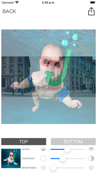 Photo blend - mixer pictures screenshot 2