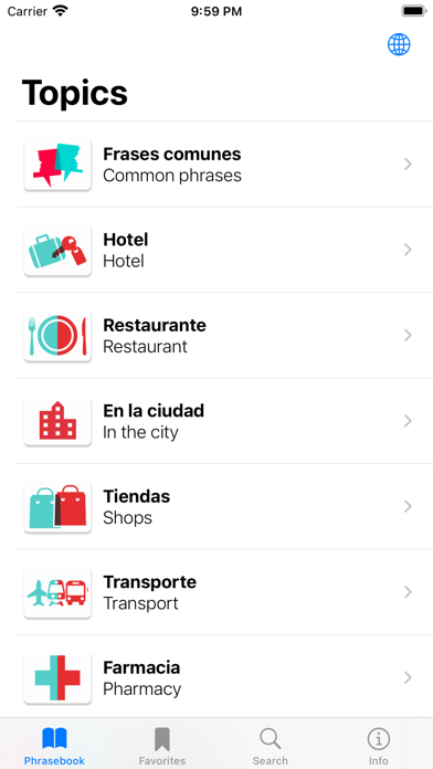Phrasebook | Six languages screenshot 2
