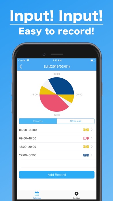 Pie Chart Time Management screenshot 3