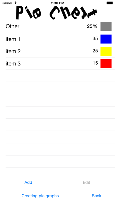 PieChart screenshot 3