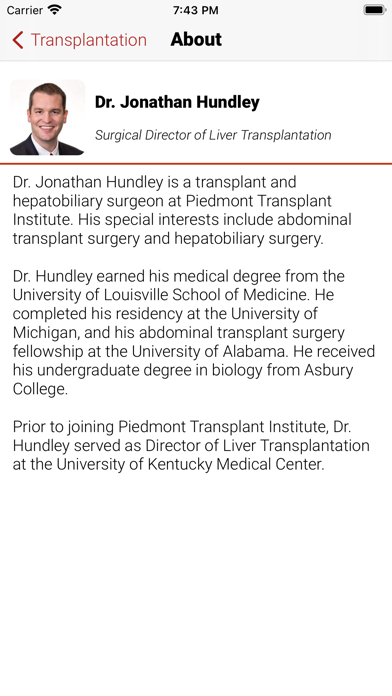Piedmont Liver Transplant screenshot 2