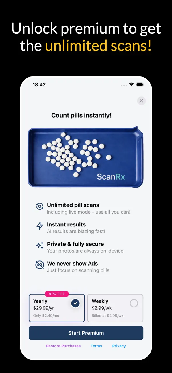 Pill Counter AI - ScanRx screenshot 1