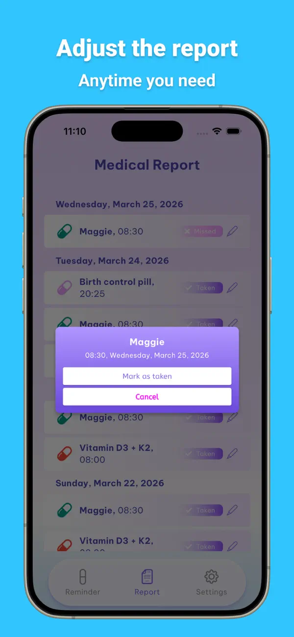 Pill Reminder - Medication Log screenshot 1