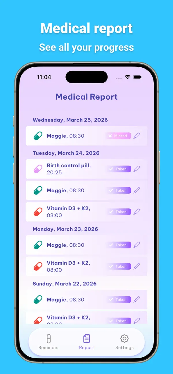 Pill Reminder - Medication Log screenshot 4