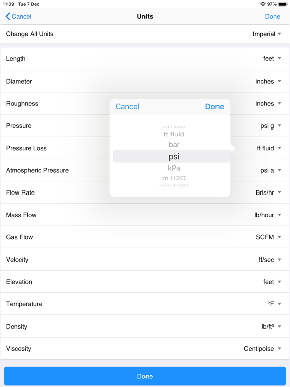 Pipe Flow Liquid Pressure Drop screenshot 3