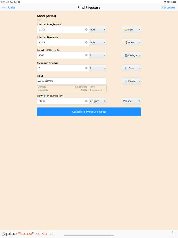 Pipe Flow Wizard - Calculator screenshot 10