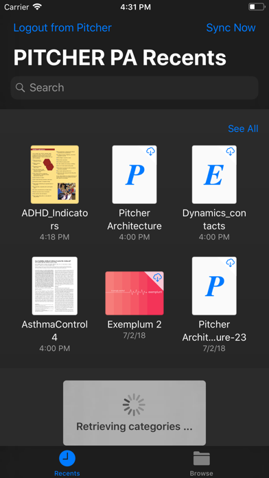 PITCHER Personal Admin screenshot 2