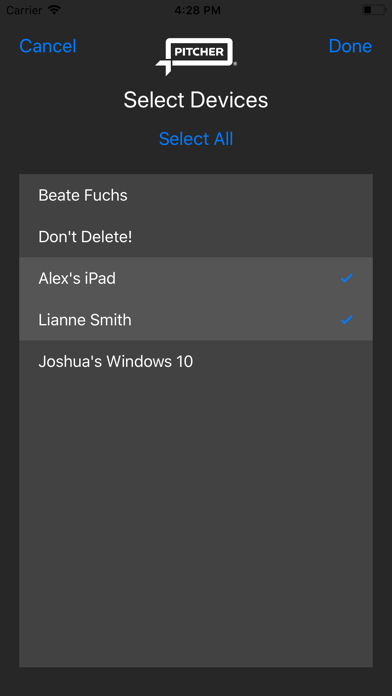 PITCHER Personal Admin screenshot 4