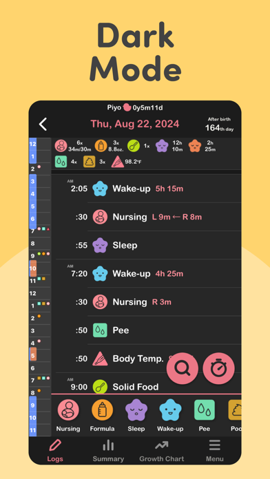 PiyoLog Baby Feeding Tracker screenshot 2