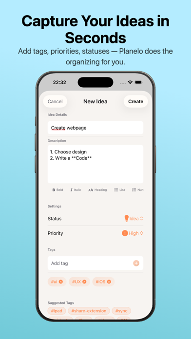 Planelo: Idea & Project Hub screenshot 4
