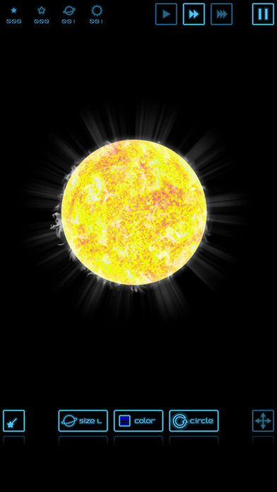Planet simulation screenshot 3