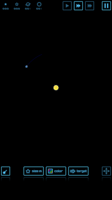 Planet simulation screenshot 1