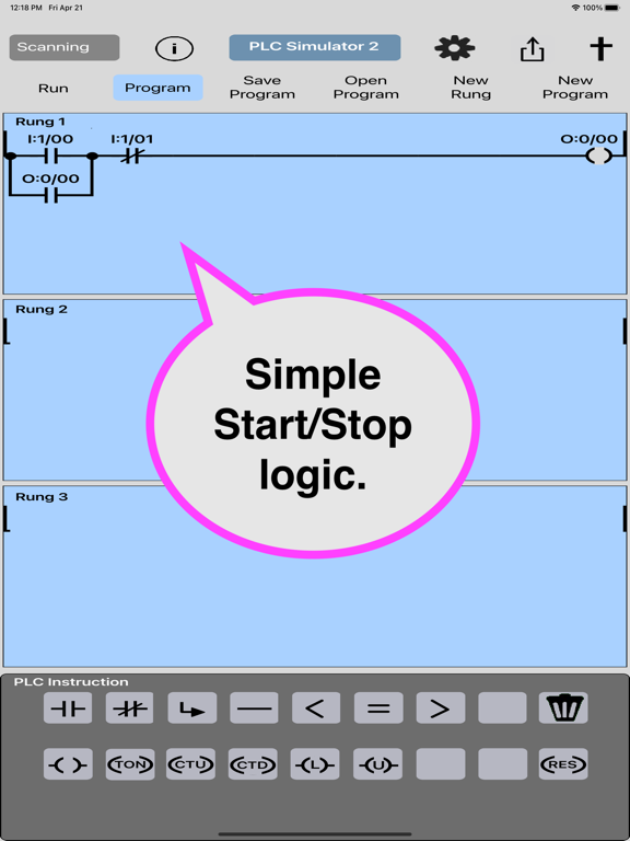 PLC Simulator 2, Ladder Logic screenshot 3
