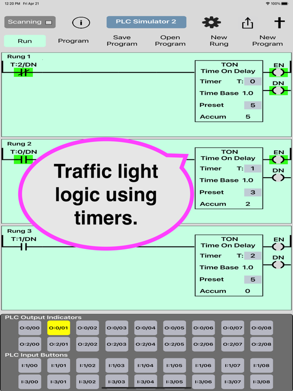 PLC Simulator 2, Ladder Logic screenshot 2