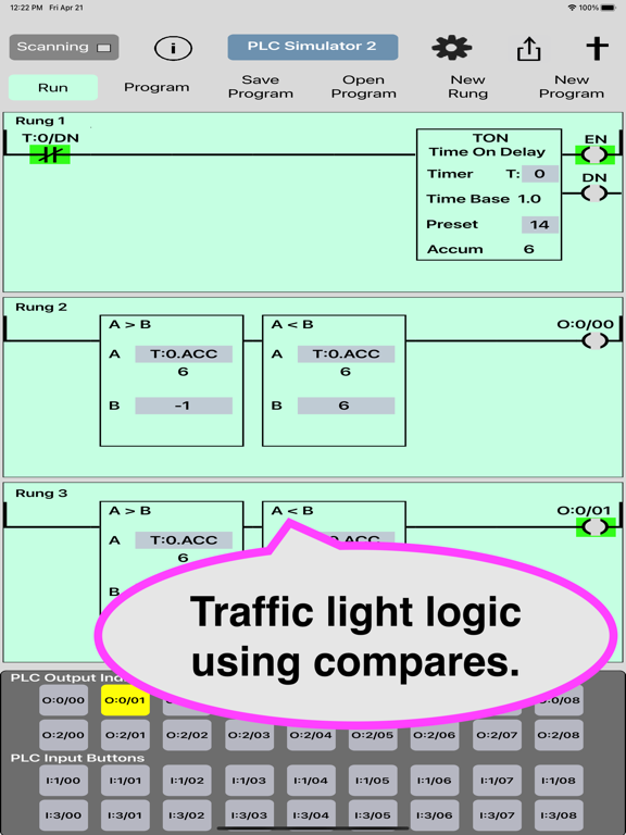 PLC Simulator 2, Ladder Logic screenshot 1