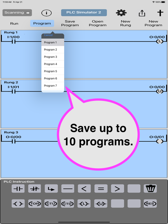 PLC Simulator 2, Ladder Logic screenshot 5