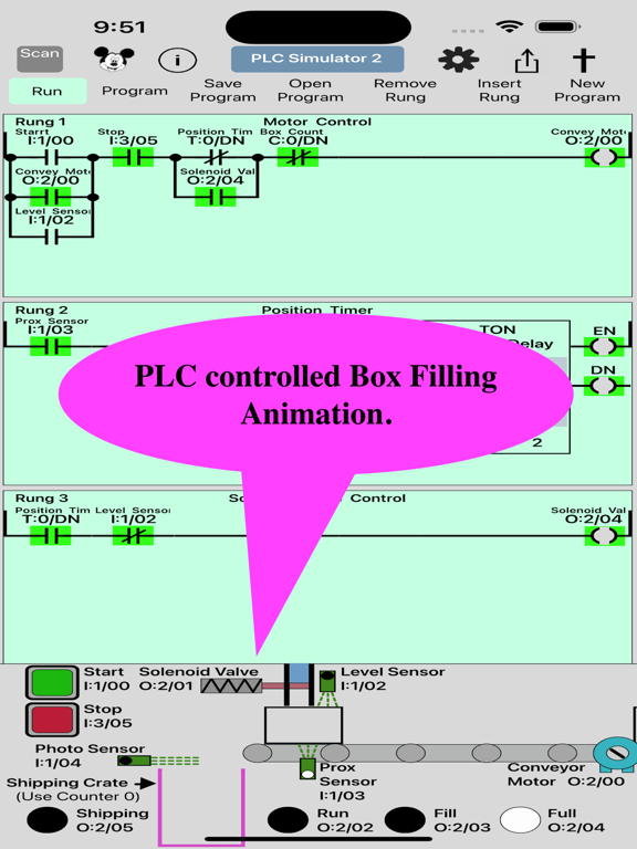 PLC Simulator 2, Ladder Logic screenshot 10