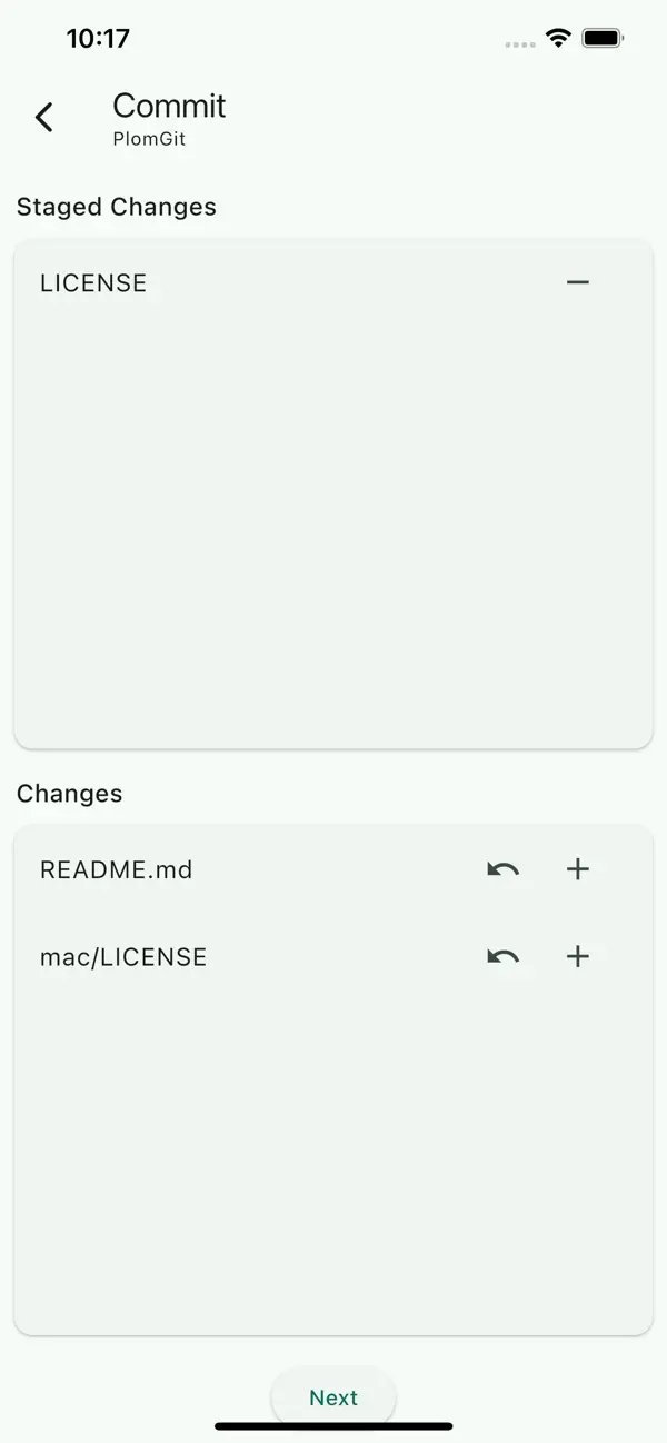 PlomGit screenshot 1