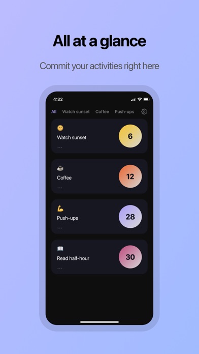 PlusOne: Track habits with fun screenshot 4