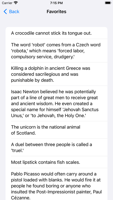 Pocket Factz screenshot 2